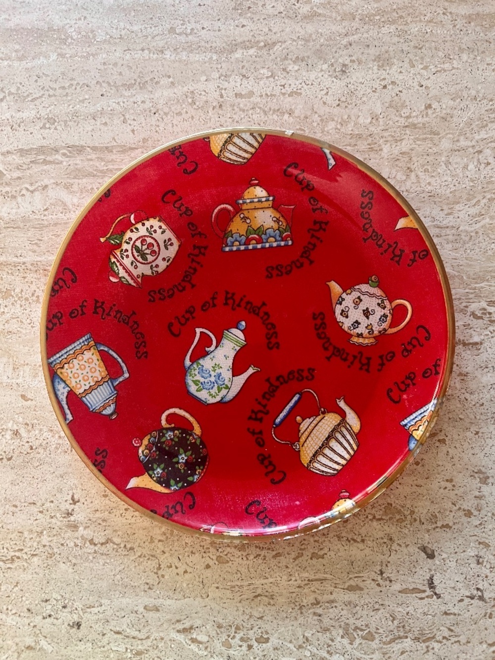 RARE Whimsical Mary Engelbreit "Cup of Kindness" decorative plat